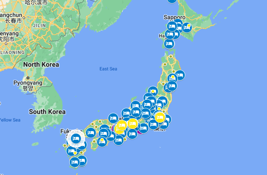 일본 베드버그 지도 호텔 예약전 확인하세요 BEDBUGS MAP